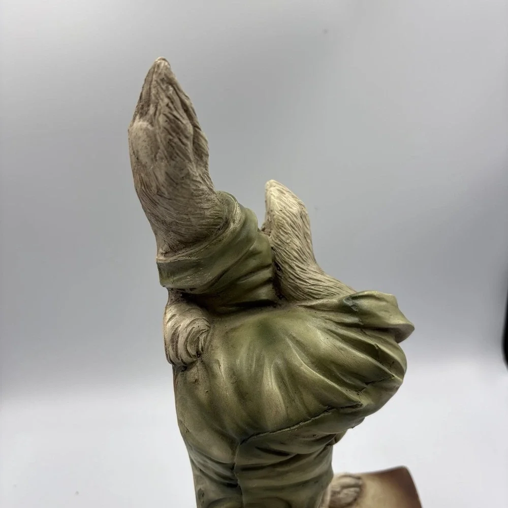 Vintage CHRISDON Rabbit Handstand on Books Figurine Whimsical Bunny Shelf Sitter
